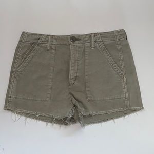 Green high waisted shorts